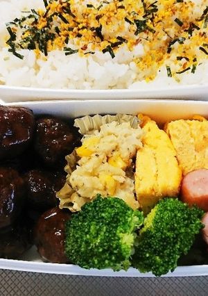中学生のお弁当(ミートボール)-レシピのメイン写真