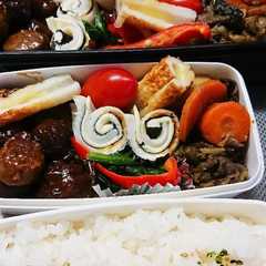 รูปของ 中学生のお弁当(肉団子)