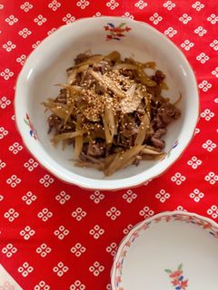 牛肉とごぼうの炒め煮-レシピのメイン写真