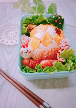 簡単 あみあみオムライス お弁当-レシピのメイン写真