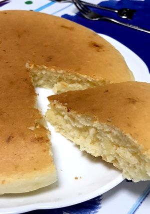 カリッともちふわ♡チーズパンケーキ-レシピのメイン写真