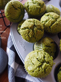抹茶とクリチの栗マフィン-レシピのメイン写真