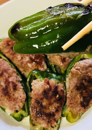 簡単！粉無し！剥がれないピーマンの肉詰め-レシピのメイン写真
