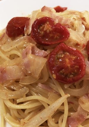タマネギの甘みを活かしたアマトリチャーナ-レシピのメイン写真