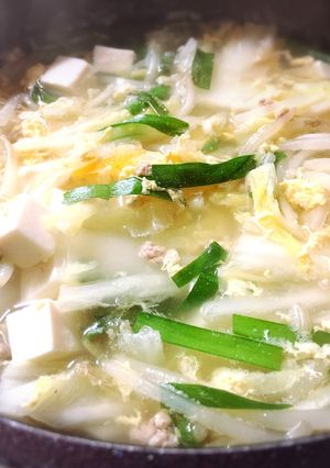 白だしで♪生姜とお野菜たっぷり挽肉スープ-レシピのメイン写真