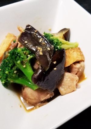 鶏肉と茄子のピリ辛味噌炒め-レシピのメイン写真