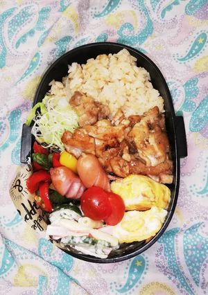 高校男子弁当♡天かす飯と焼き肉丼5/29-レシピのメイン写真