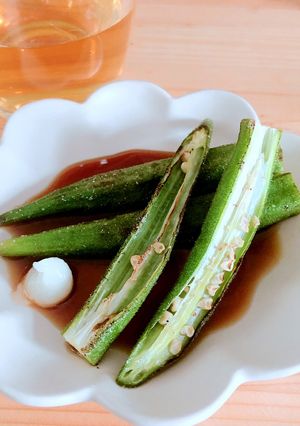 焼おくらのおつまみ♥-レシピのメイン写真