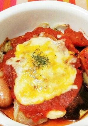 茄子とウインナーのトマトチーズ焼き★-レシピのメイン写真