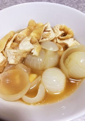 玉ねぎと油揚げの中華風スープ？-レシピのメイン写真