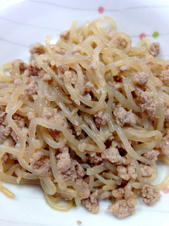 しらたきと豚ひき肉の炒め物-レシピのメイン写真