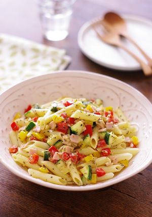 彩り野菜のペンネマカロニパスタサラダ-レシピのメイン写真