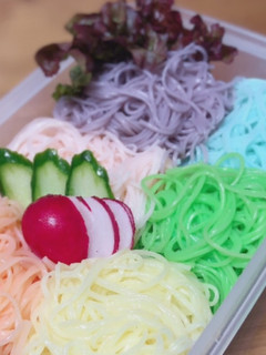 カラフルそうめん弁当-レシピのメイン写真