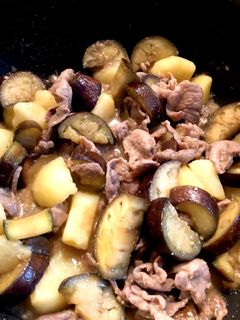 なすと豚肉とじゃがいもの味噌炒め-レシピのメイン写真