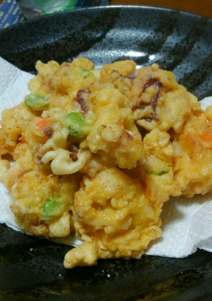 卵でフワフワ☆イカと海老のかき揚げ-レシピのメイン写真