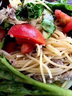 夏味!トマトと牛肉の冷製サラダパスタ-レシピのメイン写真