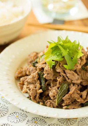 牛肉のしそワサビ醤油炒め☆青じそたっぷり-レシピのメイン写真
