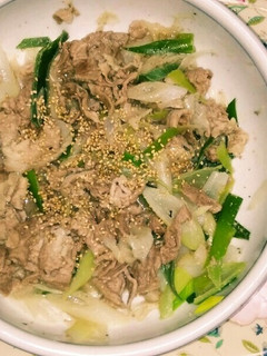 レンジで簡単❕豚肉と長ネギの塩和え☺⛄-レシピのメイン写真