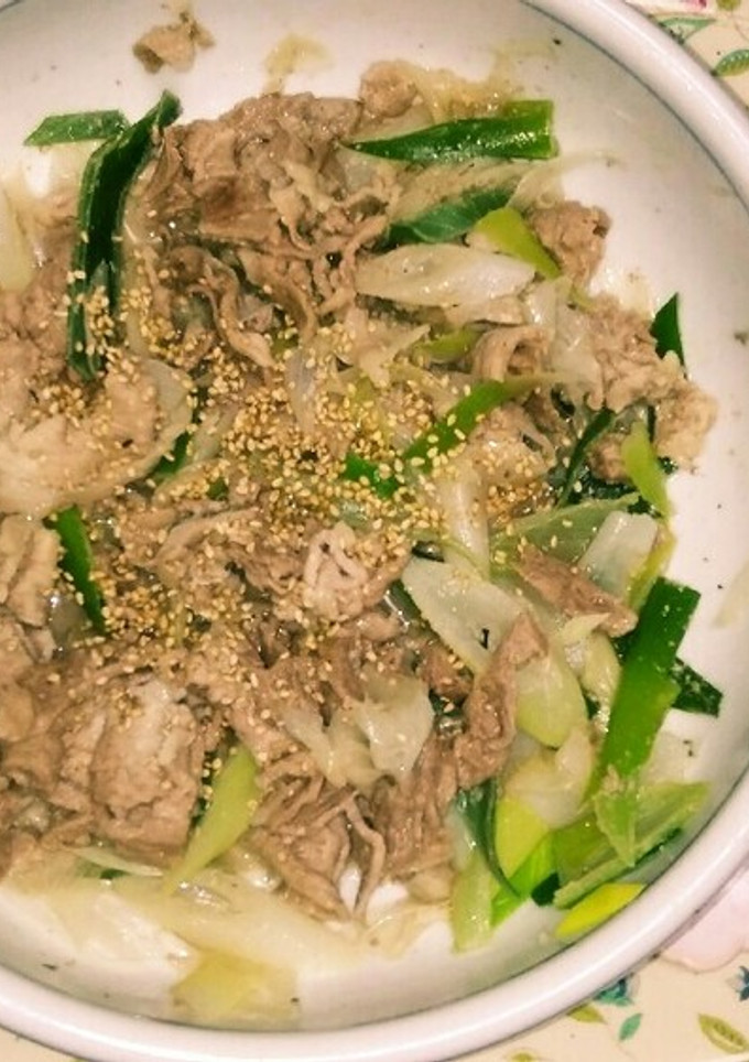 レンジで簡単❕豚肉と長ネギの塩和え☺⛄-レシピのメイン写真
