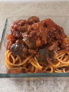 茄子とトマトのミートソースパスタ-レシピのメイン写真