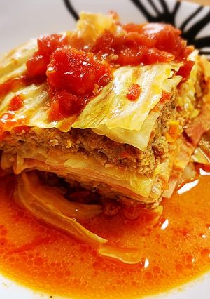 キャベツベーコンひき肉のトマトクリーム煮-レシピのメイン写真