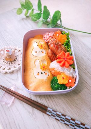 簡単 オムライス 弁当 キャラ弁-レシピのメイン写真