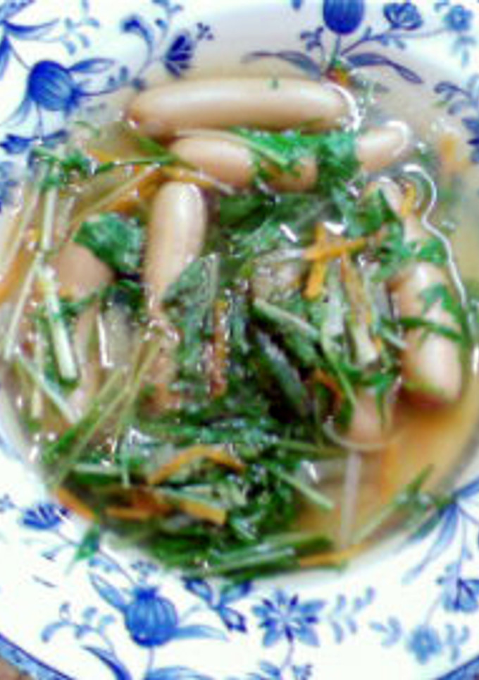 パンと一緒に♪水菜の簡単スープ-レシピのメイン写真