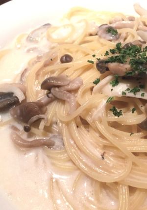 牛乳のキノコクリームパスタ-レシピのメイン写真