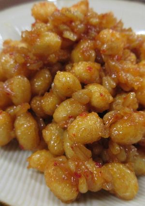 揚げ大豆のちょい甘辛もきゅうみそ和え-レシピのメイン写真