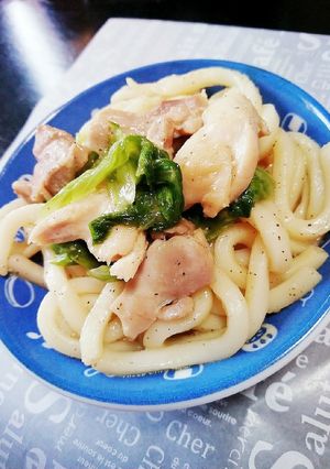 ＊お一人様のにんにく塩ダレうどん＊-レシピのメイン写真