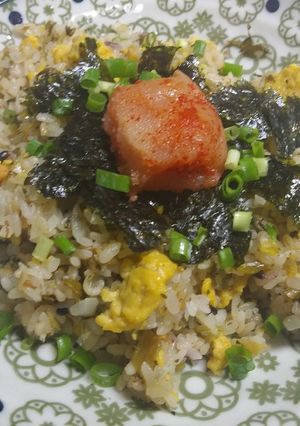 明太子のっけ高菜チャーハン-レシピのメイン写真