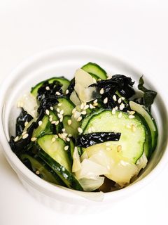 きゅうりとワカメの酢の物 IN ガリ-レシピのメイン写真