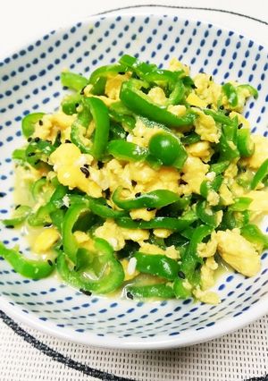 レンジで簡単!卵入り無限ピーマン-レシピのメイン写真