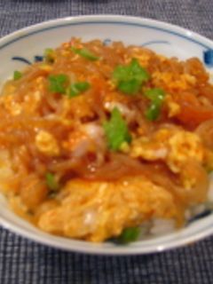 脱メタボこんにゃくのキムチ煮卵とじ丼-レシピのメイン写真
