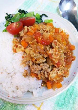 豚ひき肉とトマト缶のあっさりカレー♪-レシピのメイン写真