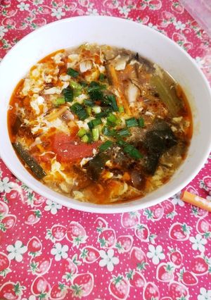 酸味控えめ酸辣湯スープ-レシピのメイン写真
