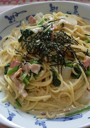 ほうれん草とベーコンの和風クリームパスタ-レシピのメイン写真