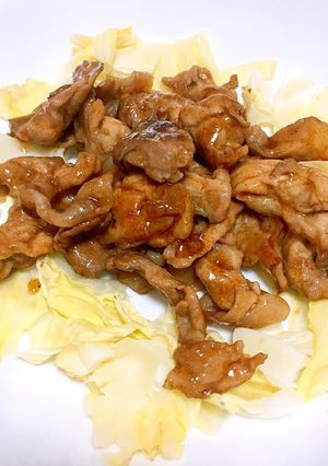 カリカリ豚肉のキャベツ添え-レシピのメイン写真