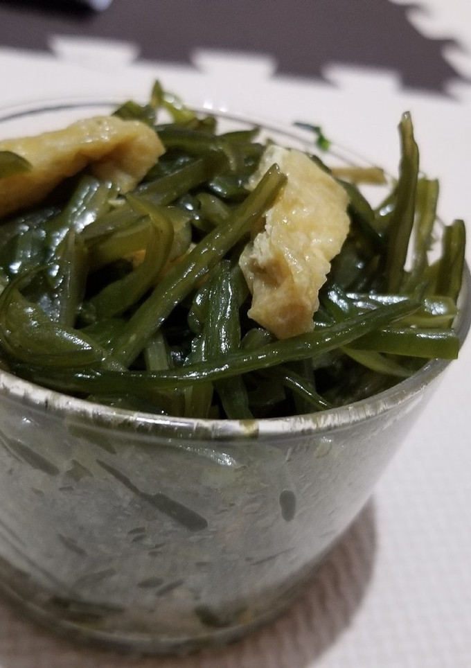 茎わかめと油揚げ煮(^^)-レシピのメイン写真