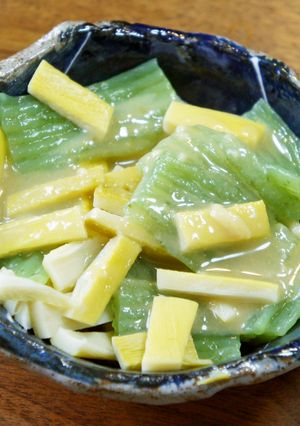 破竹と刺身こんにゃくのゆず酢味噌かけ-レシピのメイン写真