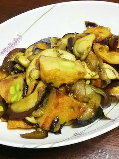 なすとさつま揚げのスタミナカレー炒め。-レシピのメイン写真