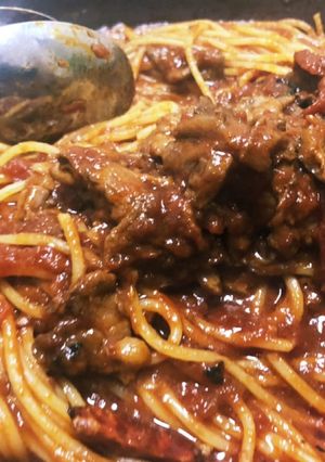 牛すじ肉のラグーのパスタ-レシピのメイン写真