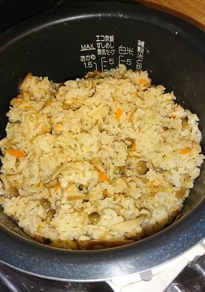 ツナとなめたけの炊き込みご飯 生姜風味-レシピのメイン写真