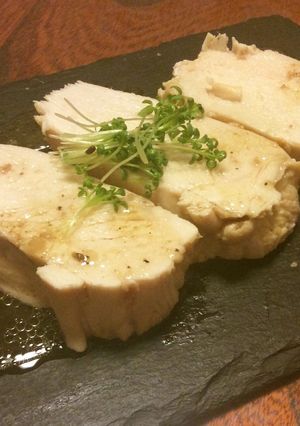 鶏むね肉ソテー酒びたしオイルソース-レシピのメイン写真