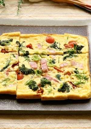 オープンオムレツ(放ったらかし卵焼き)-レシピのメイン写真