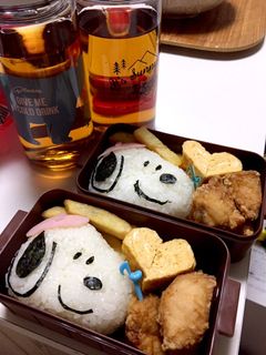 キャラ弁 スヌーピー-レシピのメイン写真
