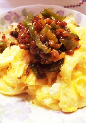 ふんわりたまご焼きピーマンもろみ味噌添え-レシピのメイン写真