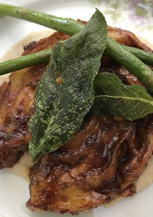 お麩の照り焼きバタービーンズソース添え-レシピのメイン写真