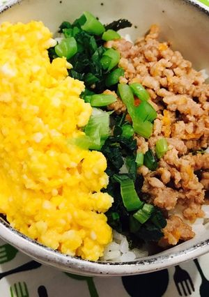レンジで簡単にそぼろ丼-レシピのメイン写真