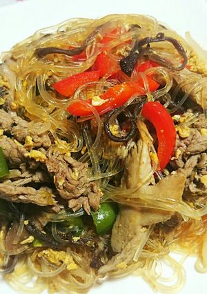 緑豆春雨のチャプチェ風♪牛肉野菜炒め-レシピのメイン写真